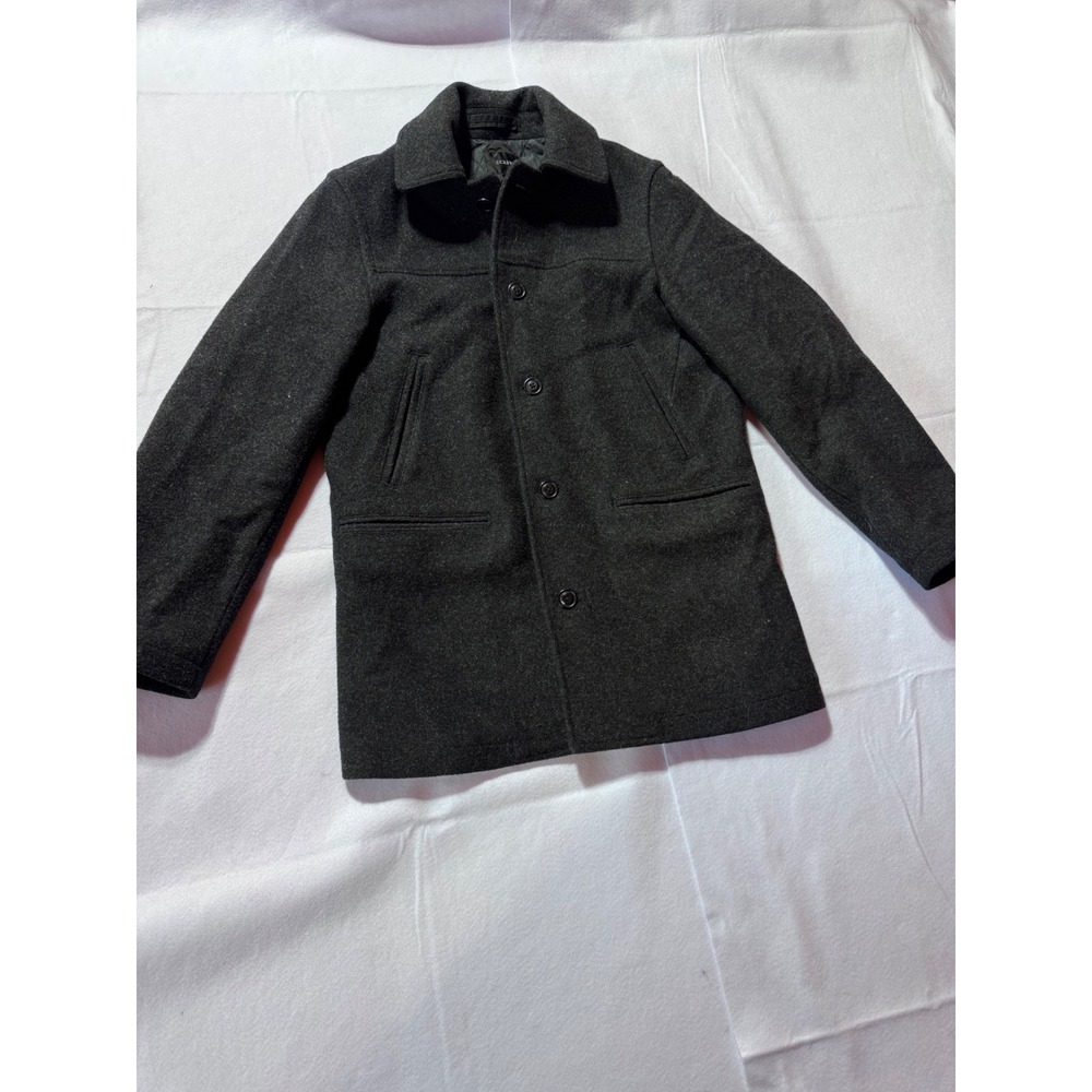 J.Crew University Jacket Mens Small Slim Fit Wool Charcoal Grey Thinsulate Coat